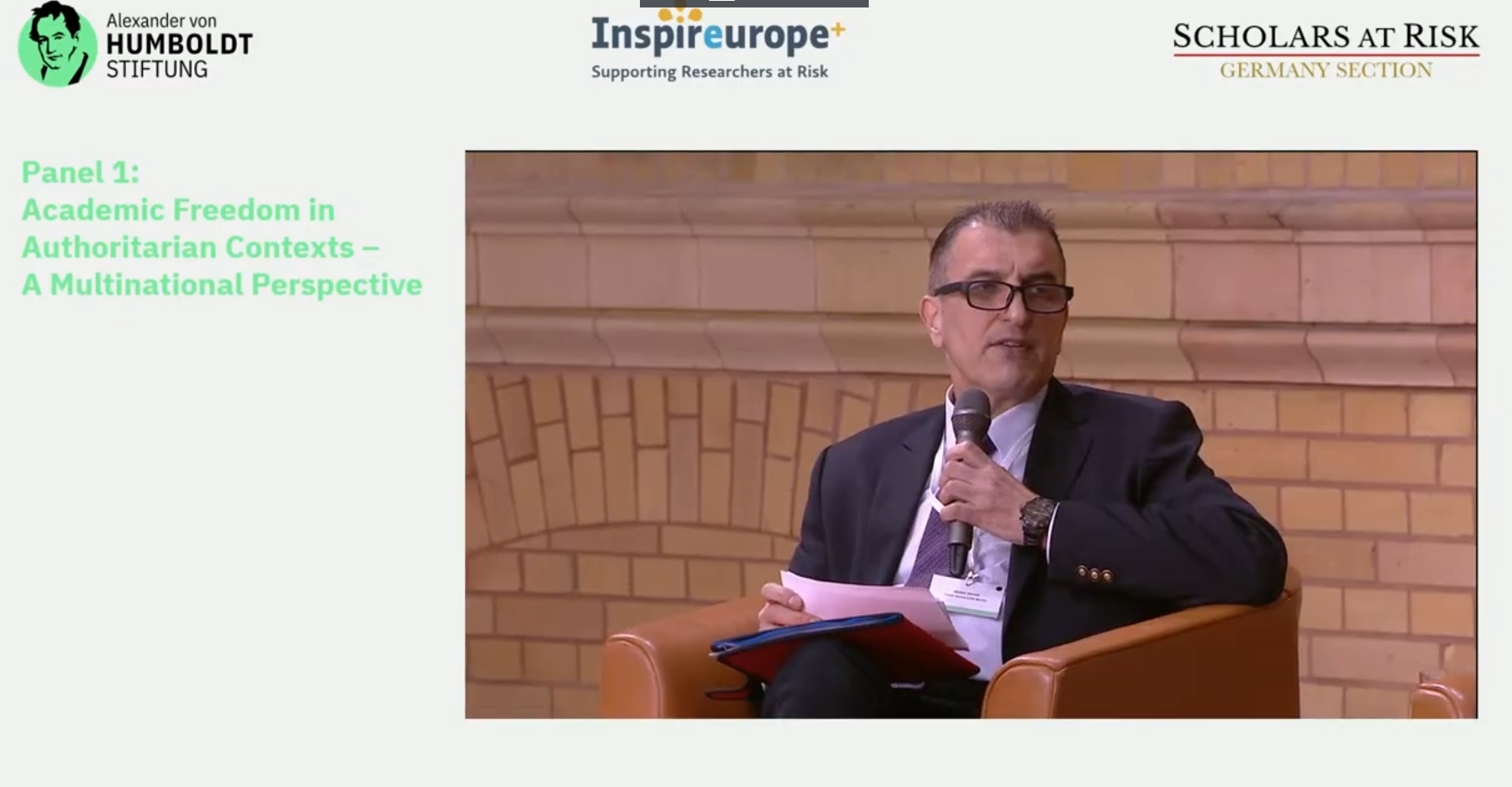Prof. Dr. Vedat Demir, Academics at Risk Association member, made a presentation in the Philipp Schwartz and Inspireurope Stakeholder Forum 2024